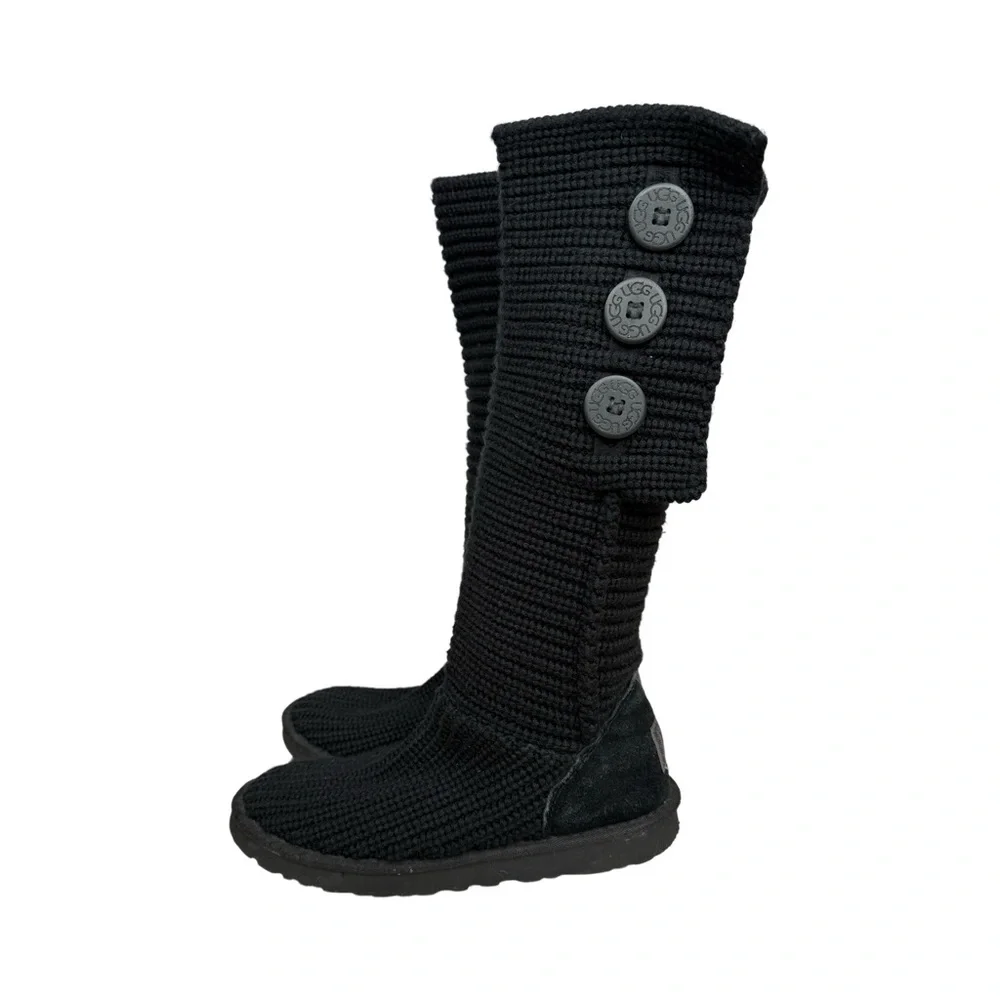 UGG Classic Cardy Knit Button Boots Grunge Cozy - Picture 3 of 12